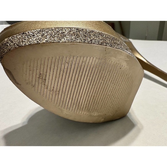 Dream pairs Women's‎ High Heel stileto open toe Gold Glittery Size 8 - Picture 10 of 13